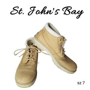 St. John's Bay Tan Work Hiking Outdoor Sports Cute Boots Shoes